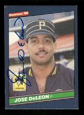 1986 Donruss 235 Jose Deleon signed auto autograph  dec'd, clean blue sig BXCP57