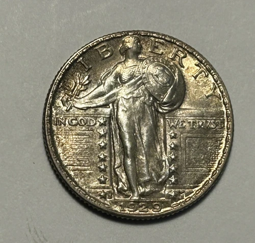 1929 S STANDING LIBERTY QUARTER AU-BU