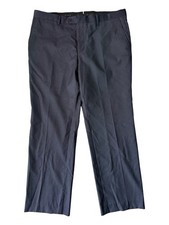 Versace mens 38x30 dark blue micro pattern 100% wool dress pants EUC