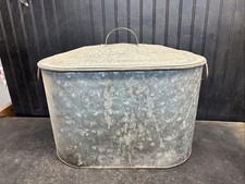 BAÑERA DE LAVADO DE CALDERA GALVANIZADA de colección tapa de estante de alambre refrigerador enlatado OVAL
