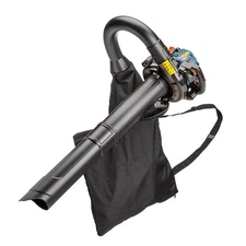 SENIX 4QL 31 cc 4-Cycle Handheld Gas Powered Leaf Blower and Vacuum, Blue