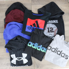 Boys Lot Bundle Adidas Under Armour Hurley Youth Medium Hoodies Shirts