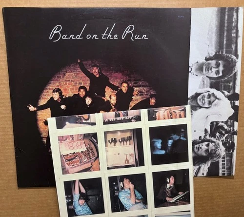 PAUL McCARTNEY 'BAND ON THE RUN' APPLE FIRST PRESSING '73 w/ POSTER & 'Wly' MARK