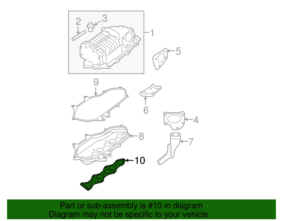 Nissan 2001-2004 Original - Junta Plenum Inyección Combustible 14032-5S700 Foto 2 de 2