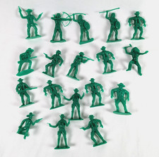Lot of 18 Vintage 1950's-60's Plastic Marx Fort Apache Cowboy  Indians