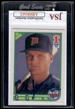 1990 Score #672 Chuck Knoblauch JSA Auto