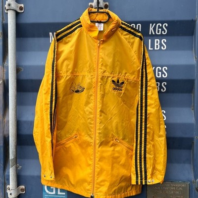 Rarität alte Adidas Jacke (M) Hoechst Marathon Frankurt 80er Jahre schwarz gelb