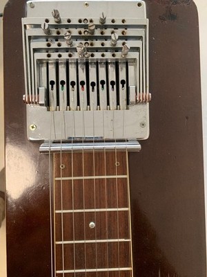TEISCO G-DH 8 String Electric Pedal Steel Guitar Vintage with Case
