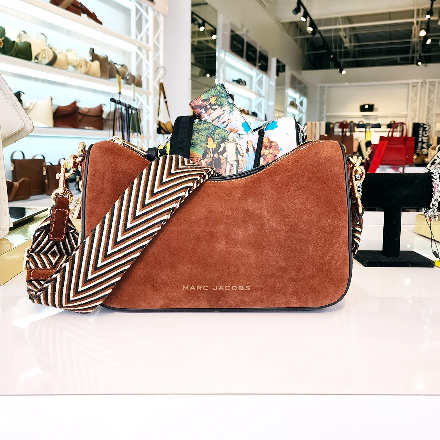 Latest Marc Jacobs Drifter Cognac Suede Convertible Shoulder Bag Crossbody $450