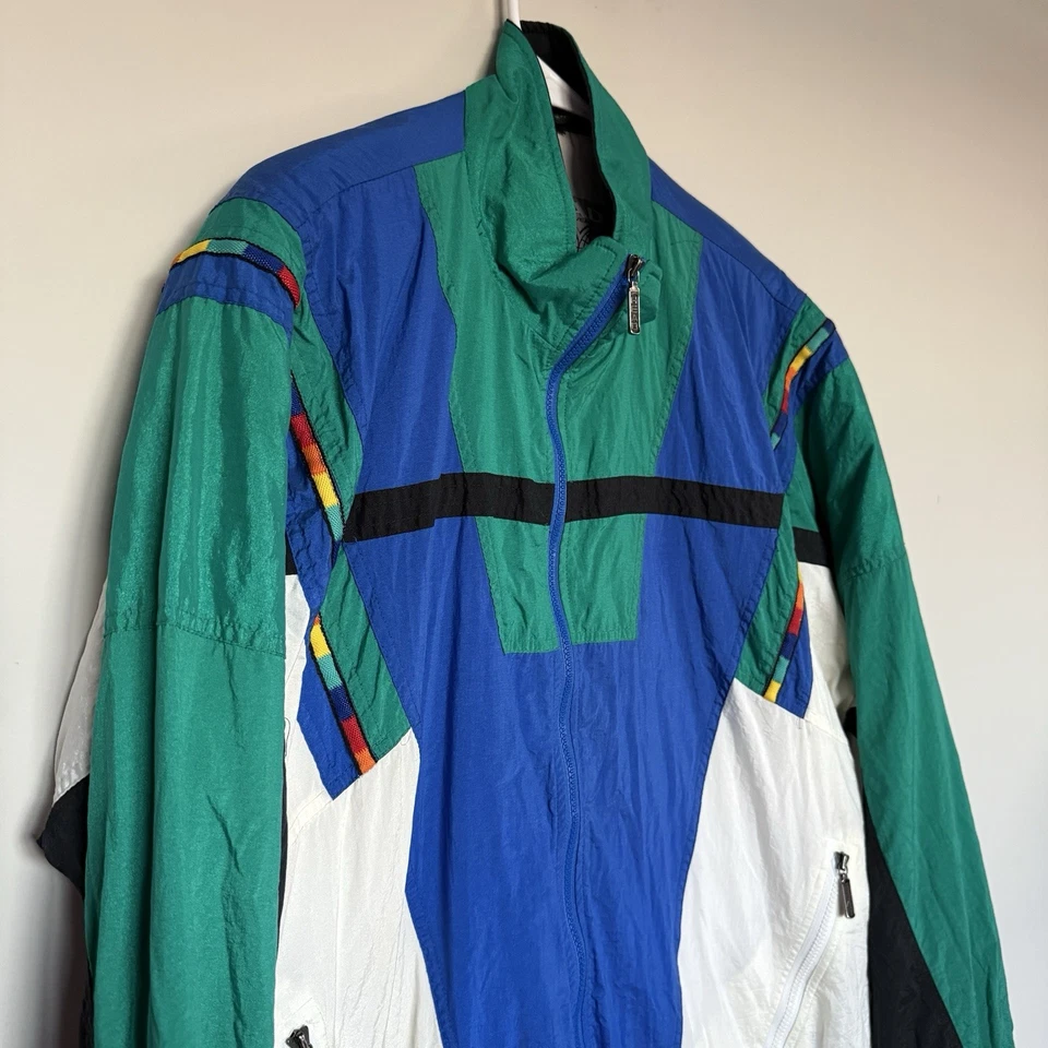 Head Sports Wear Jacket Mens Large Windbreaker Colorblock Vintage 90s Retro - Image 2 of 4