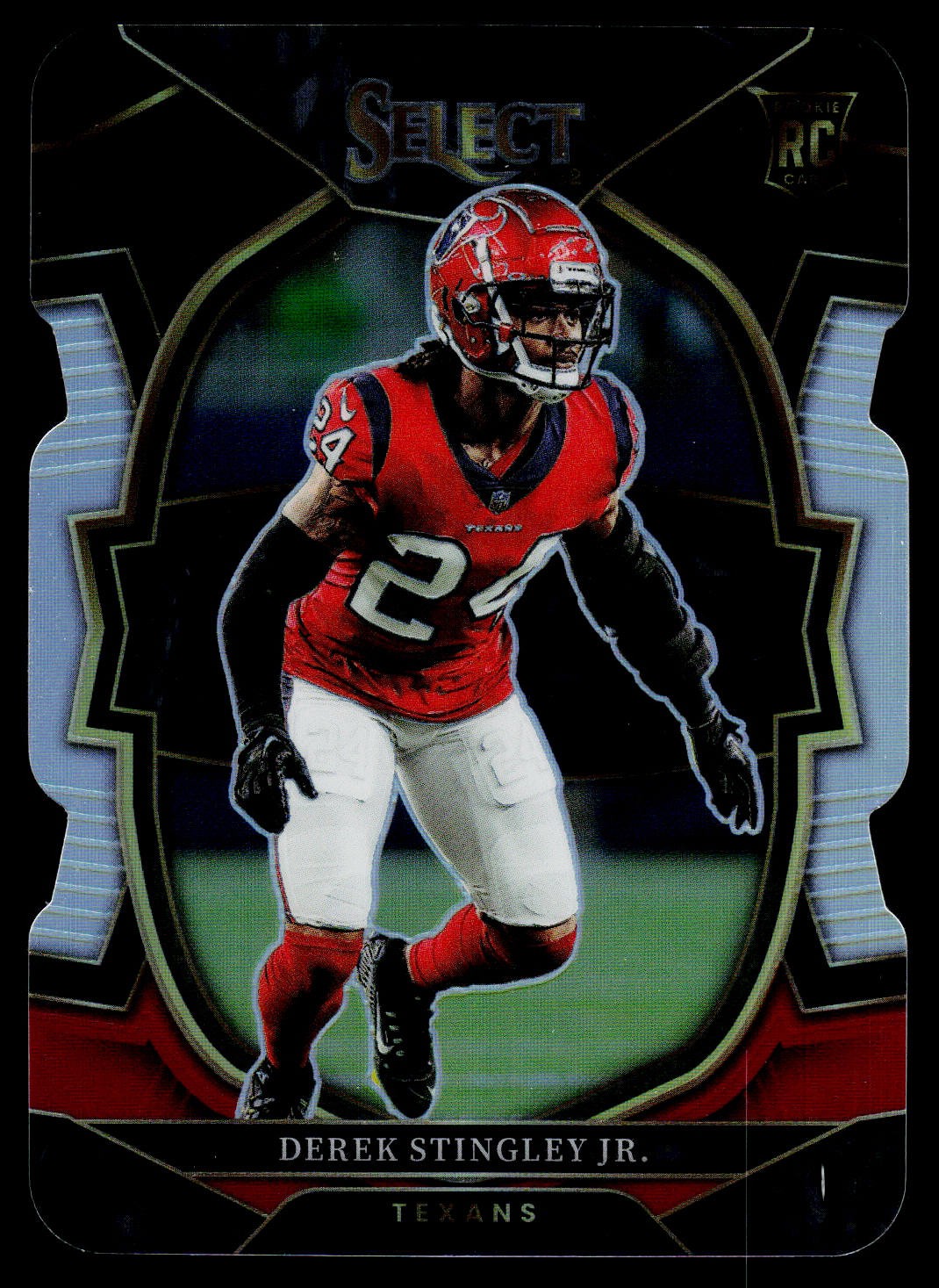 Derek Stingley Jr. 2022 Panini Select #48 Black and Red Prizm Die Cut Rookie