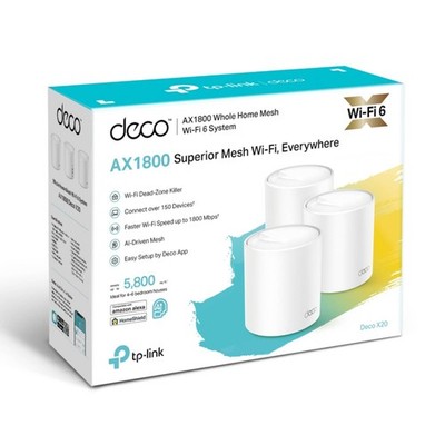 TP-LINK (DECO X20) AX1800 Dual Band Whole Home Mesh Wi-Fi 6 System - 3er Pack
