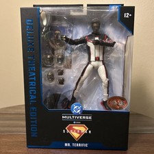 McFarlane Mr. Terrific Superman Movie Deluxe Theatrical Red Platinum Edition