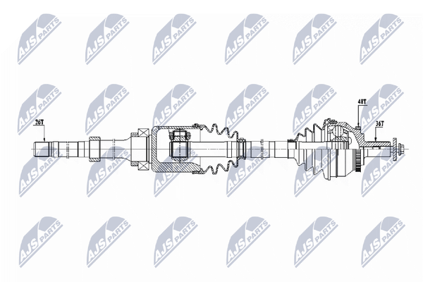 Antriebswelle NTY NPW-VV-129 FüR Volvo V70 2 285 S60 1 384 AWD-image