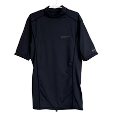 Patagonia Mens Fitted Rash Guard Shirt Black - XS