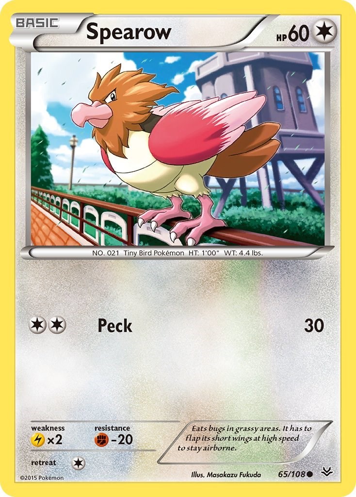 Pokemon Spearow [XY - Roaring Skies - 65/108] Heavily Played Common