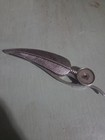 Indian Feather Folding Knife Stainless Steel Blade Antique Finish Metal Handle — photo 1