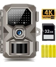 Trail Digital Camera , 4K 48MP Trail Game with Night Vision 0.1s - IP66 130°Wide