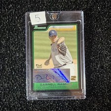 Bowman 2006 Darrell Rasner Rookie Autograph #224 Yankees MLB Baseball Card. rookie card picture