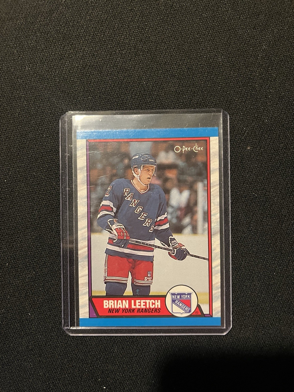 1989-90 OPC Brian Leetch RC Rookie Card #136 New York Rangers (A006)