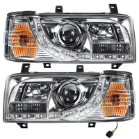 Scheinwerfersatz Set FüR VW T4 Bj. 90-96 LED Klarglas/Chrom Dragon Lights Sonar
