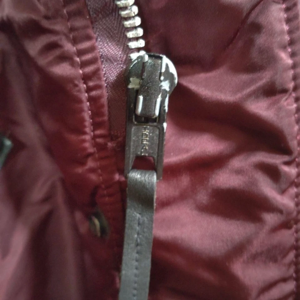 Alpha Industries N-3B Flight Jacket Burgundy Fur Hood US Made Used -From Japan - Image 4 of 4