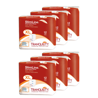 Tranquility SlimLine Briefs X-Large, 56 - 64in Waist - 72 Count | eBay