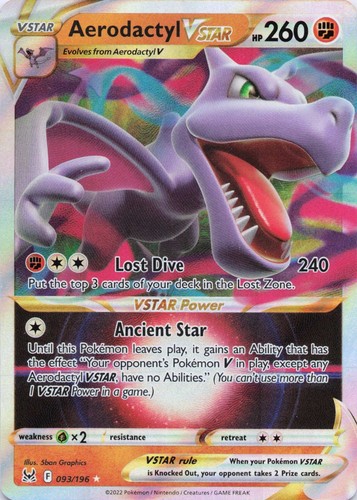PSA 8 Aerodactyl V Lost Origin #180 2022 Pokemon Lost Origin