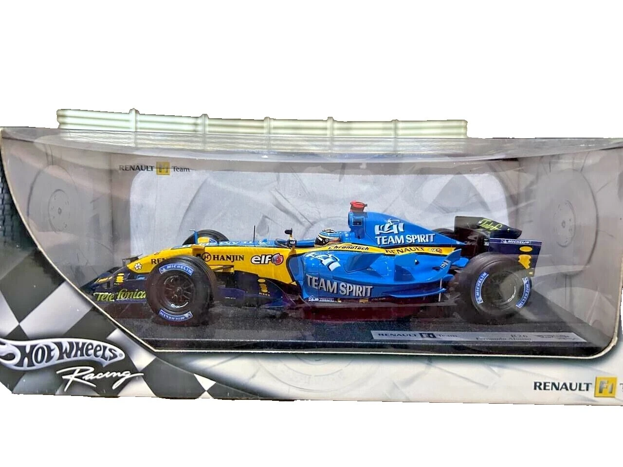 Hot Wheels Fernando Alonso 1:18 escala Diecast coches de Fórmula 1