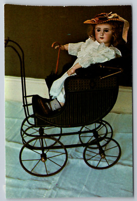 c1960s Burrows Toy Museum Bath England French Bisque Doll SFBJ Vintage Postcard