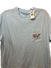 Vineyard Vines Kids Cozy Winter Whale Long Sleeve Pocket Tee T-Shirt Sz M 12-14