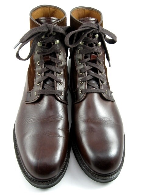 SAOLA Stivali derby uomo Allen Edmonds "DAIN" 11 5 D mogano *INDOSSATI UNA VOLTA (530N)