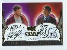 Cryptozoic Crisis CZX dual autograph TWBR Tom Welling Brandon Routh 02/40