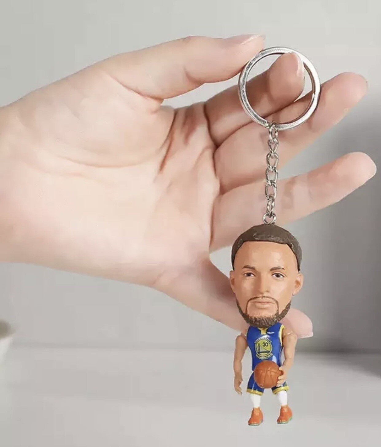 Мини-фигурка 3D Steph Curry Warriors Blue Dubs баскетбольный брелок Golden State