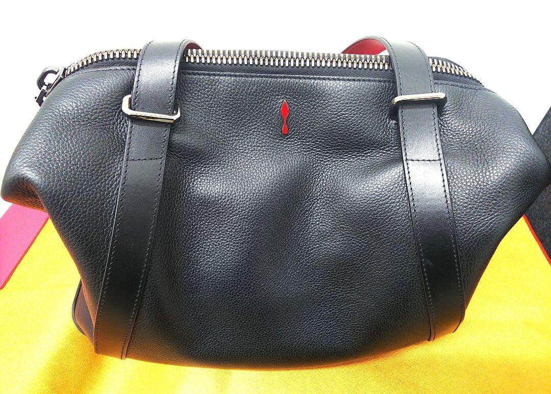 Christian Louboutin Tote Bag Damon Leather Black Men's Shoulder