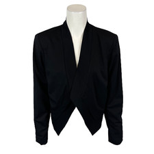Elizabeth & Clarke Women's Ponte Knit Blazer With Staintech Top Black 16 Size