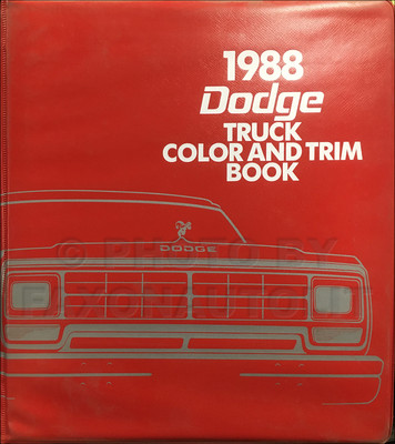 1988 Dodge Truck Farbpolsterung Händleralbum Ram Pickup Dakota Raider Van 50