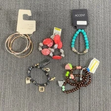 5 Bracelets Multicolor Multi-Brands & Multi-Materials Brand New with tags