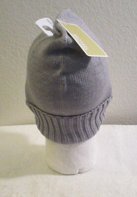 Michael Kors Women\'s Rib Rubber Patch Logo Cuffed Beanie Gray Michael Kors Women main image 2