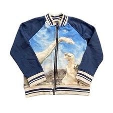 Genuine Kids Oshkosh French Terry Dinosaur Scene Bomber Jacket 5T