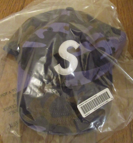 Supreme Pigment Coated S Logo 6-Panel Cap Hat Blue Camo SS25 Brand New 2025