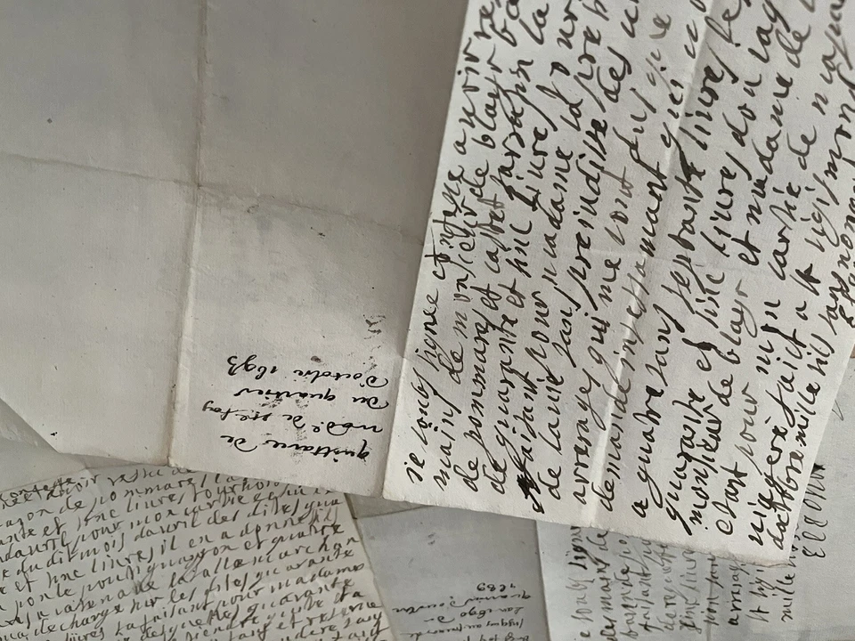 1600s OLD  LETTER Baroque Era 17th Century Watermarked Correspondence Document - Image 3 of 4