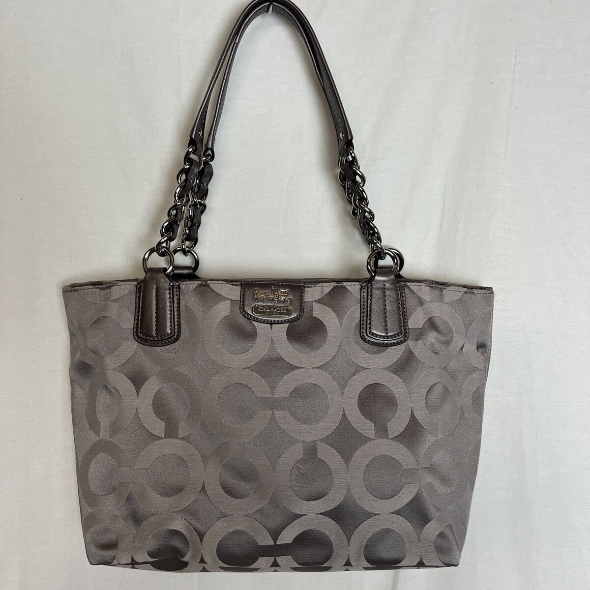 Coach Gray Madison Satin Tote NWOT 20481 | eBay Coach Gray Madison Satin Tote NWOT 20481 | eBay