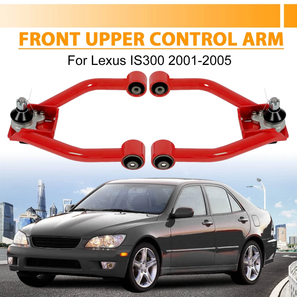 Adjustable Front Upper Control Arm Camber Kit Red For Lexus IS300 2001-2005 - Image 3 of 4