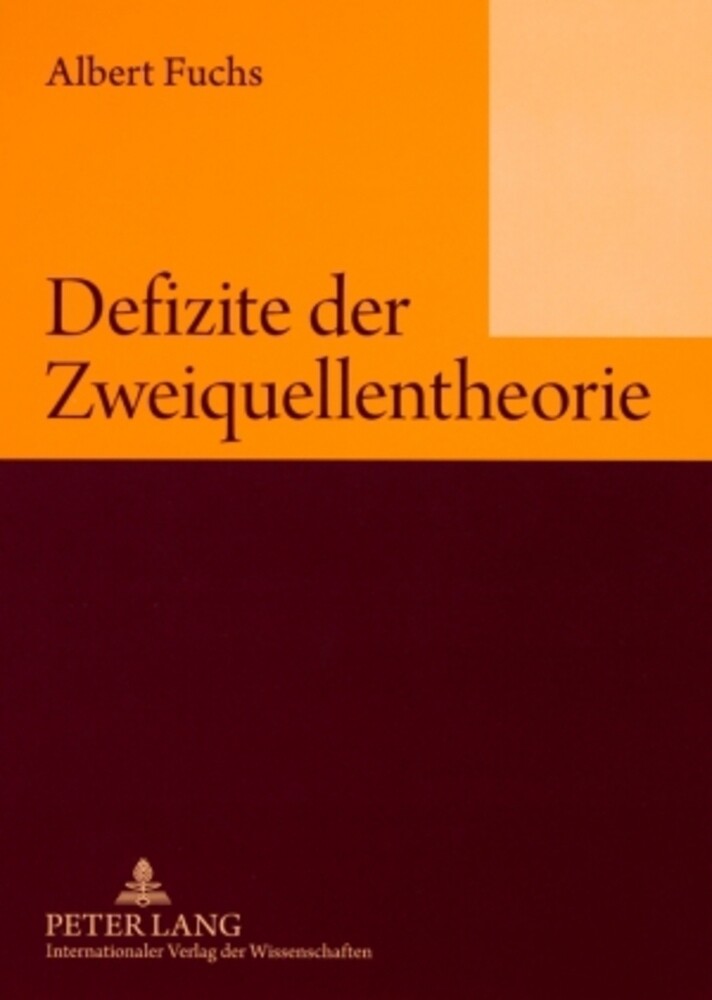 Thumbnail - Defizite Der Zweiquellentheorie | Albert Fuchs | Taschenbuch | Deutsch
