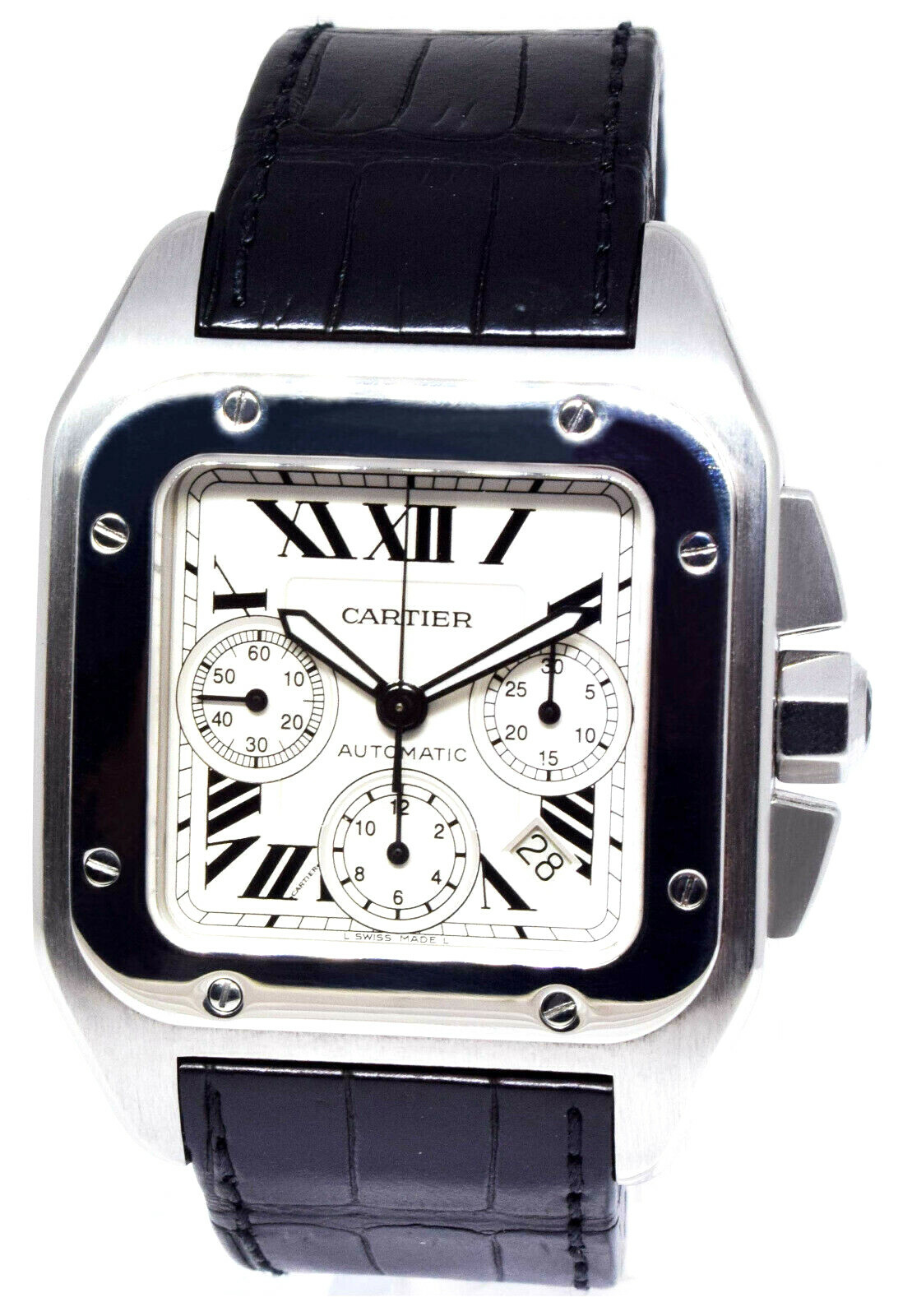 Cartier Santos Silver Men's Watch - 2740 for sale online | eBay