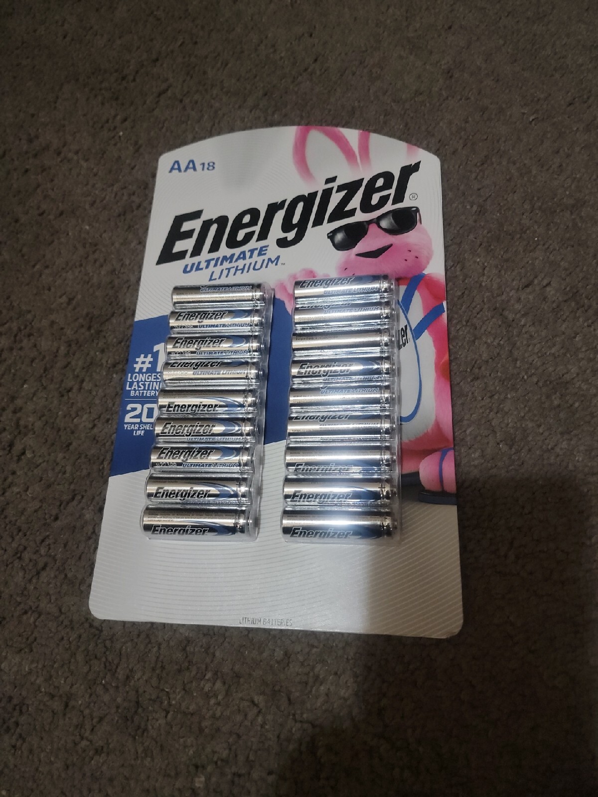 ENERGIZER ULTIMATE LITHIUM AA SIZE BATTERIES 18 PACK EXP 2042 NEW FRESH