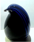 Blown Glass Vintage Penguin blue Paperweight Murano Oggetti? Italy HEAVY MINT