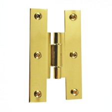 1/4" Offset Solid Brass Cabinet H Hinge 3" x 1.75" Exclusive Offset