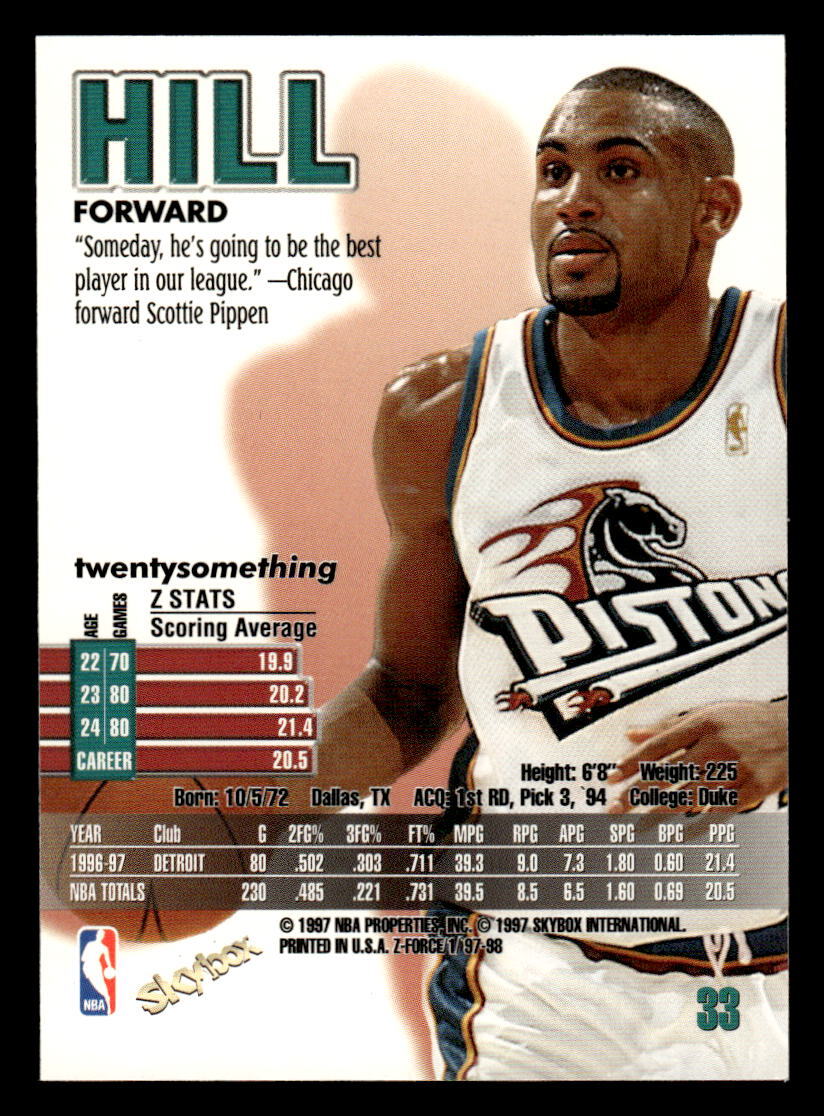 96-97 Ultra Platinum Edition Grant Hill 【公式通販】